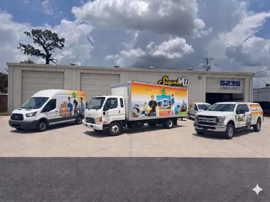 Full fleet wrapped with one brand
