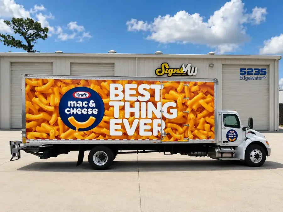 Kraft Mac and Cheese box truck wrap