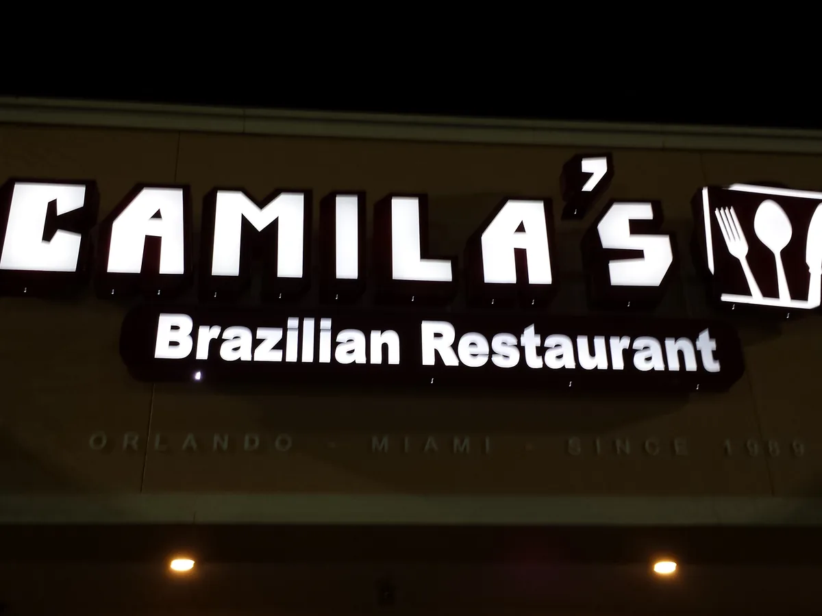 Camila's Brazilian Restaurant — sign built and installed by Signs VW Orlando