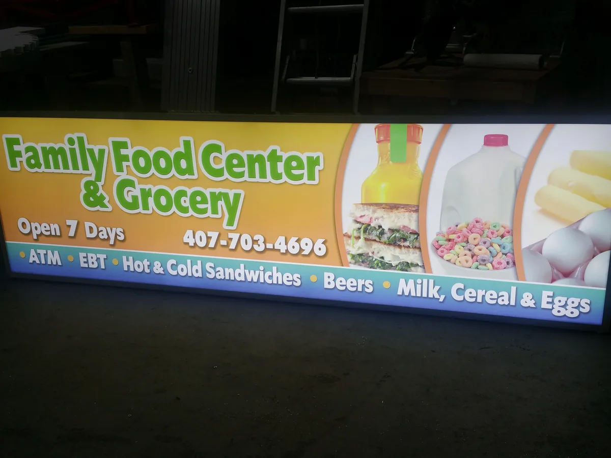Family Food Center — sign built and installed by Signs VW Orlando