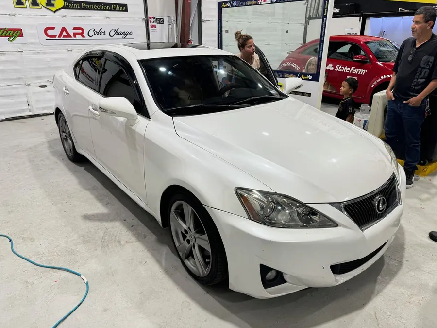 Completed window tint on a vehicle