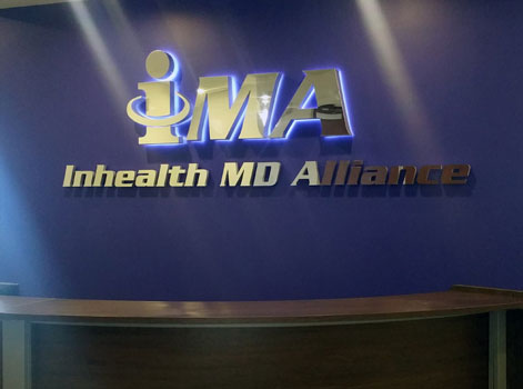 Channel Letter signage for Inhealth MD Allianc