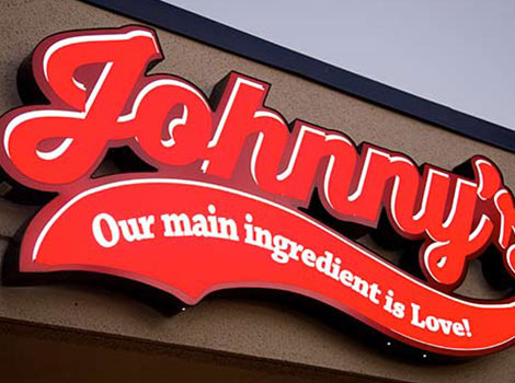 Channel Letters sign for Johnny's.