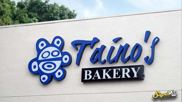 Channel Letter signage for Taino's Bakery