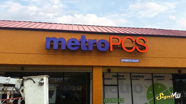 Channel Letter signage for MetroPCS