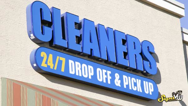 Channel Letter signage for Cleaners