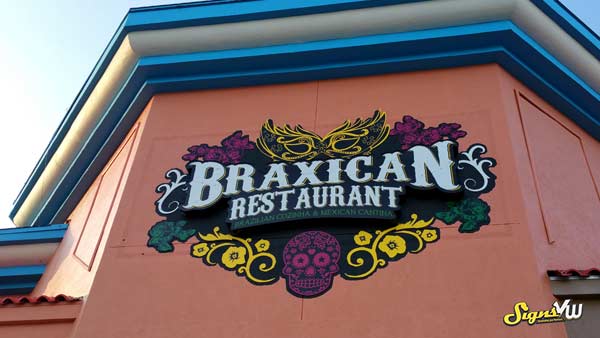 Channel Letters for Braxican restaurant